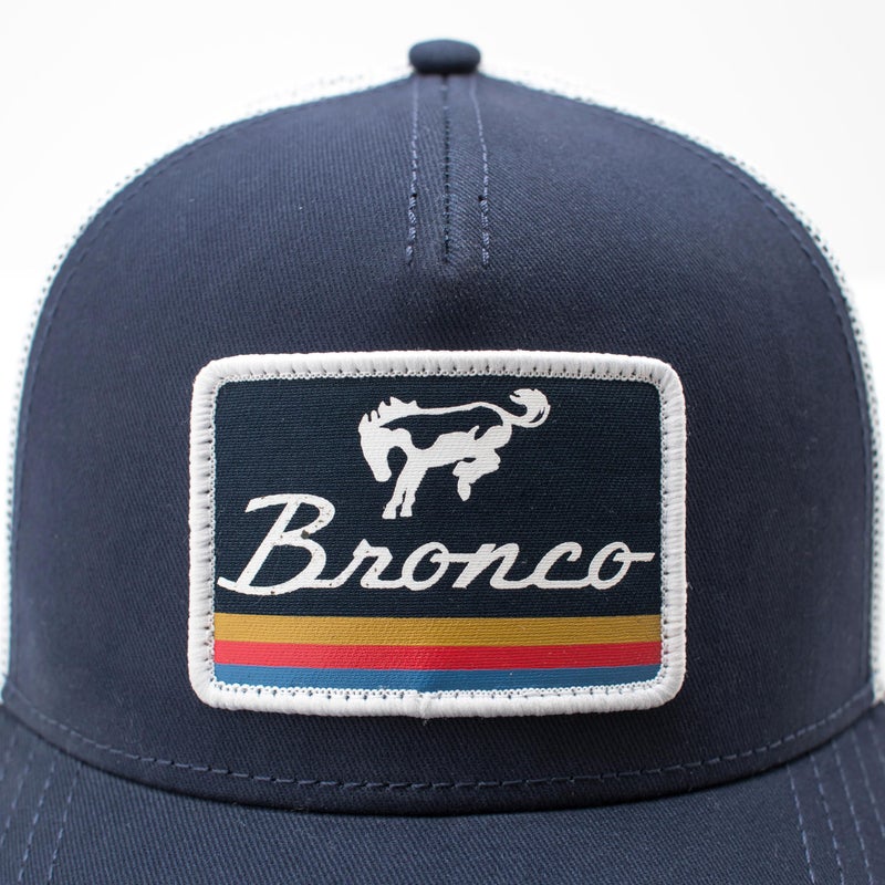 AMERICAN NEEDLE Officially Licensed Ford Bronco Valin Adjustable Trucker Hat Navy Blue/White - Image 3